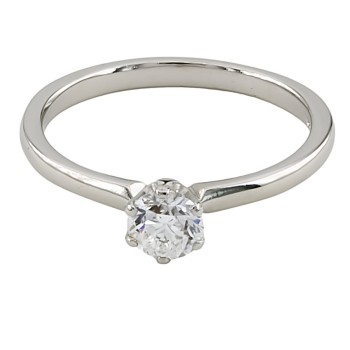 Platinum diamond 0.40cts solitaire Ring size L